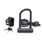 LOKOT AUTHOR U-LOCK & CABLE LOCK CLIFF ART 150X75MM / 12X1000MM BLACK